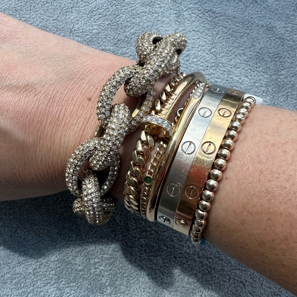 J. Crew Pave Chain Link Bracelet - Gold - O/S